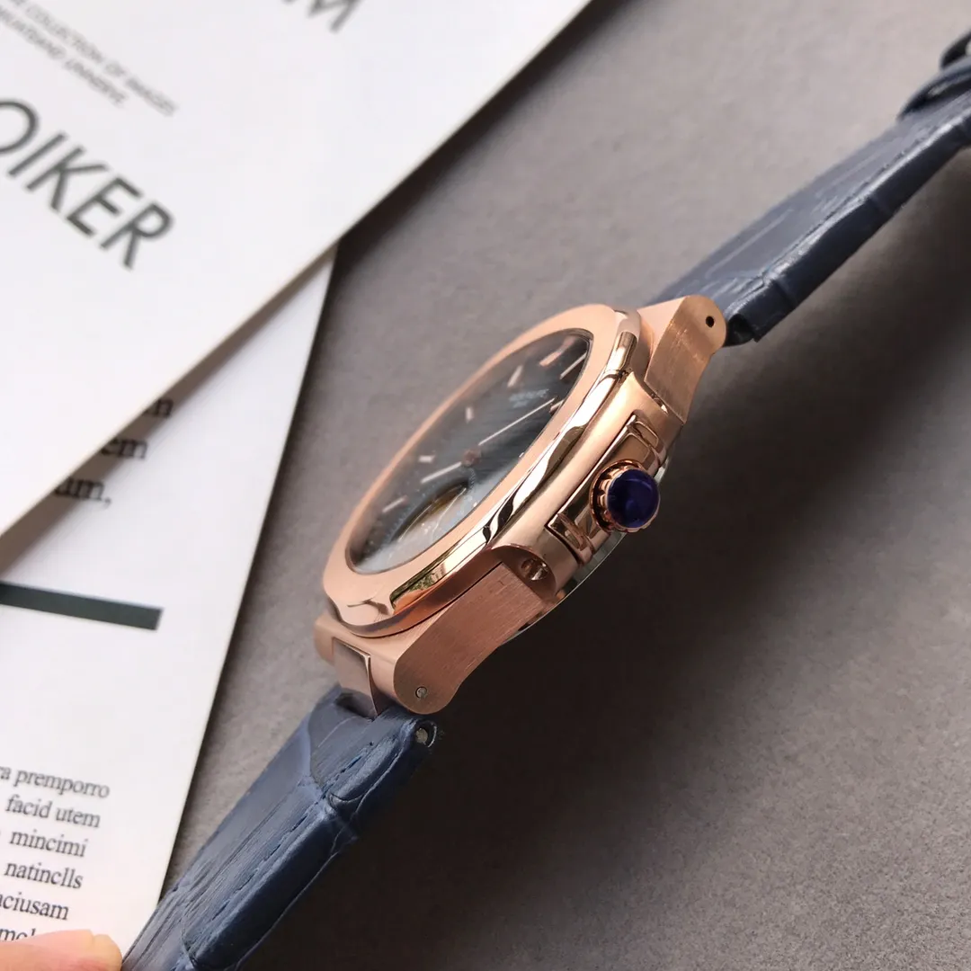 【Foreign trade import】💰1360! Patek Philippe/PATEK PHILIPPE [Series]: NAUTILUS series [Style]: Men's watch [Size]: Diameter 40mm, thickness 13mm (hand measurement is not accurate, and there is an error of 1~2m. [Movement]: Fully automatic mechanical movement carries the most complex features in the field of advanced watchmaking [Glass]: Mineral wear-resistant mirror [Strap]: Original stainless steel belt/Imported cow leather strap [Case]: Modern materials such as stainless steel [Buckle]: Original folding buckle for steel belt/original butterfly buckle for belt F80!